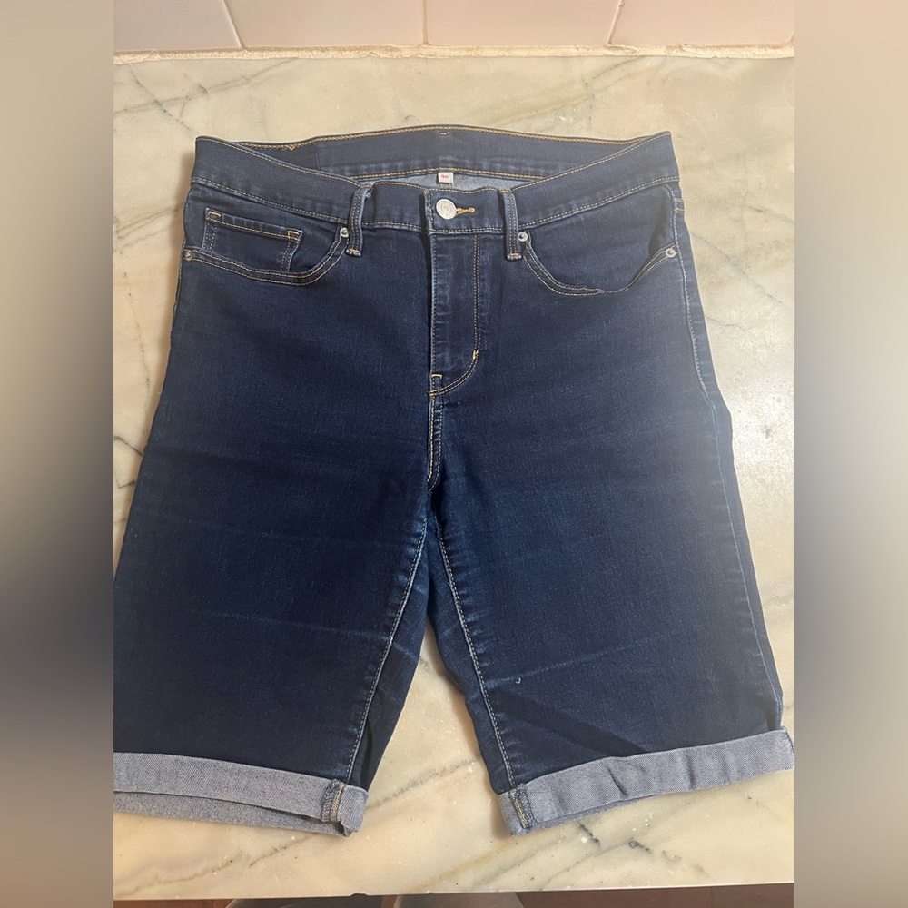 Levi's Dark Blue Denim Jean Shorts